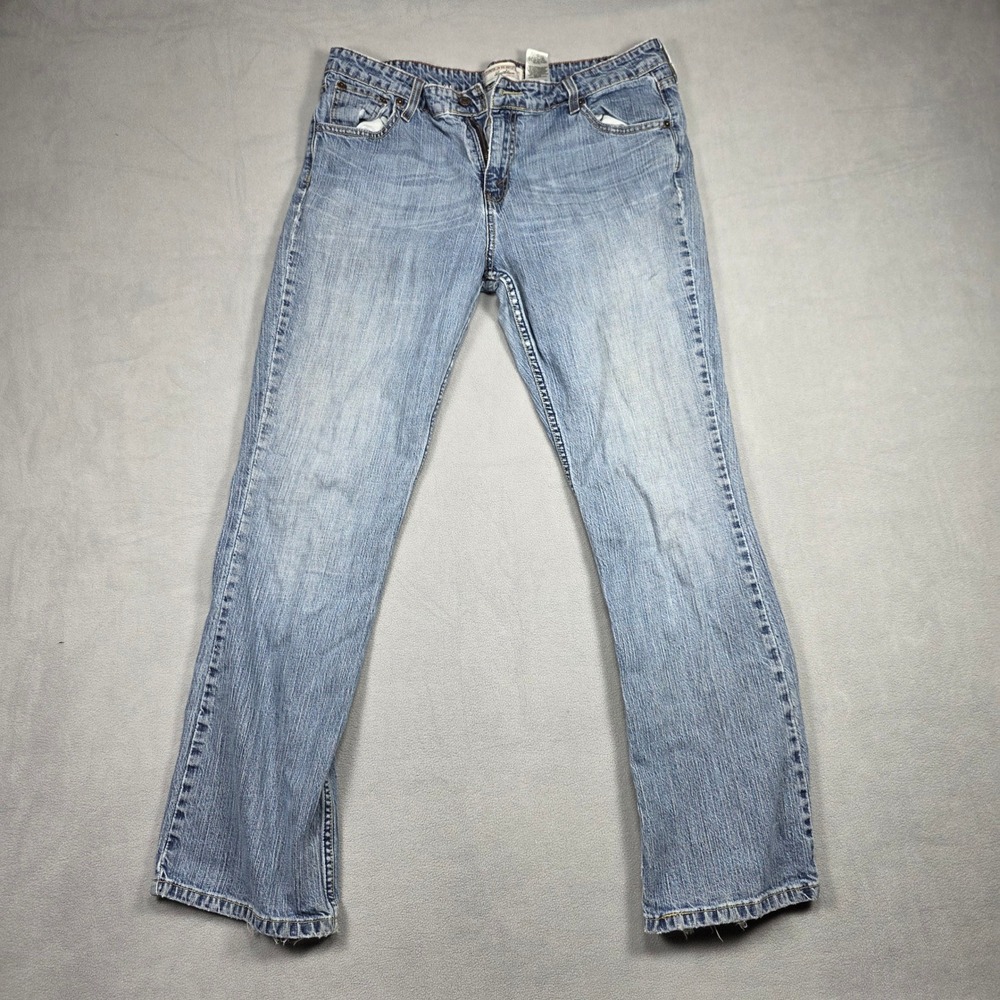 Levi Strauss Signature Jeans Women 18 Medium Blue Bootcut Low Rise Stretch Light